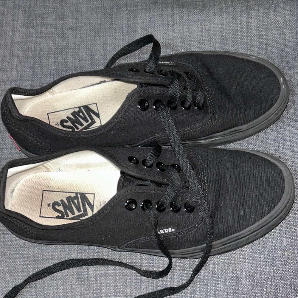 Vans Black Sneakers Canvas Low-Top size 6.5